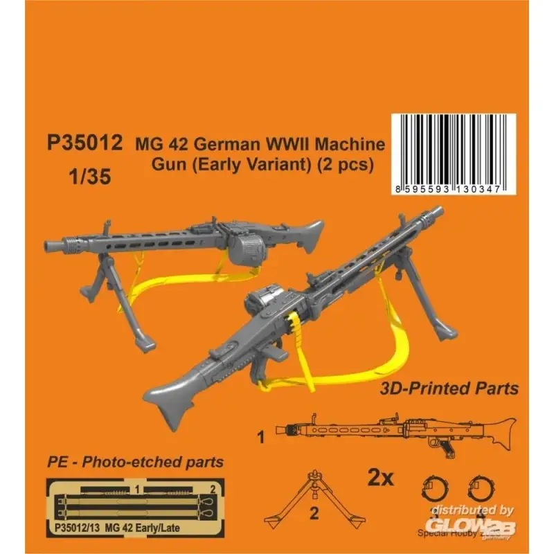 Shop Nu MG 42 German WWII Machine Gun (Early Variant) 1/35 Model van vuurwapen