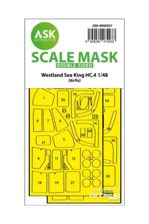 Premium Westland Sea King HC.4 double-sided express fit mask for Airfix