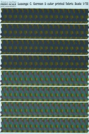 Sticker Lozenge C. German 5 color printed fabric Decal Voordeelprijs
