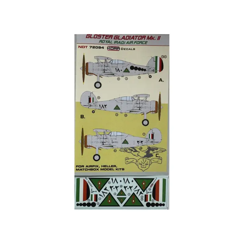 Decal Gloster Gladiator Mk.II Royal Iraqi AF Voordeelprijs
