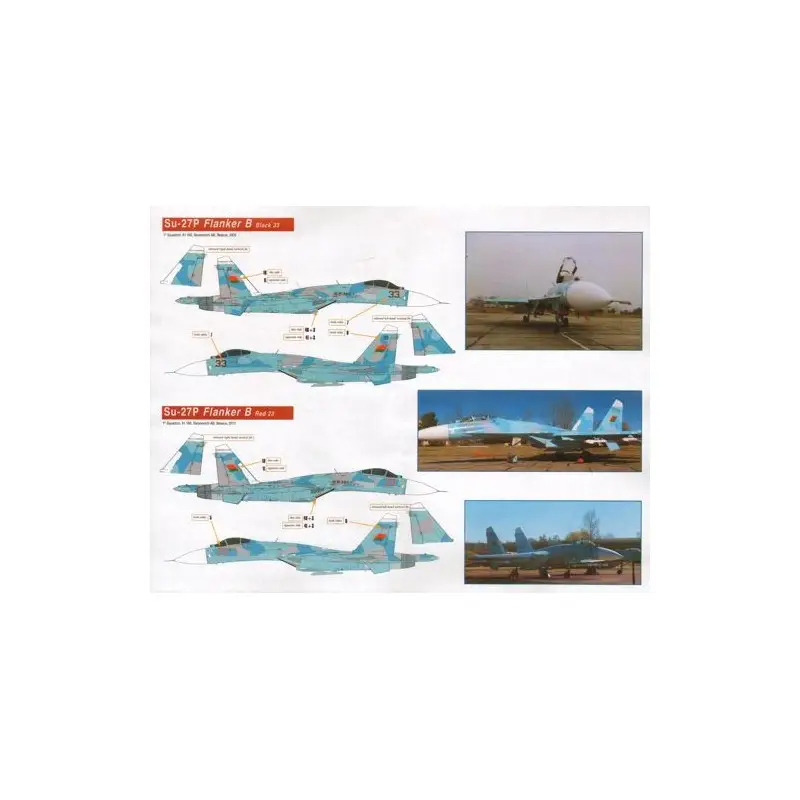 Sticker Wit-Russische Flankers (Sukhoi Su-27's van de 61st Fighter Air Base, Baranovichi) Beste Prijs