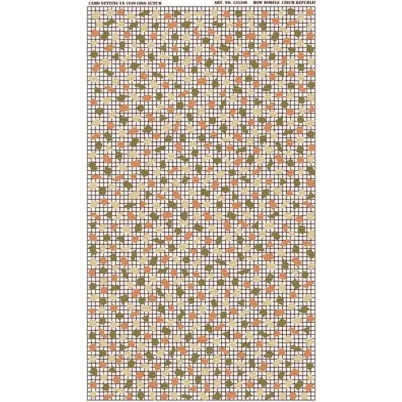 US camouflage Netting - 1940-60 - Autumn 1/35 sheet: approx. 11 x 19 cm Relief Print Decal Premium