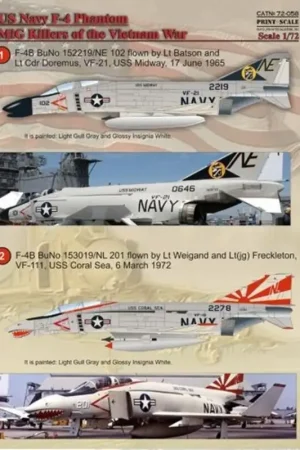 Sticker US NAVY F-4 Phantom Mig Killers Part 1 Decal Betrouwbaar