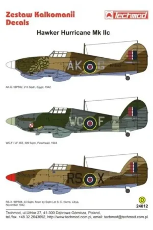 Sticker Hawker Hurricane Mk.Iic Decal Speciale Aanbieding