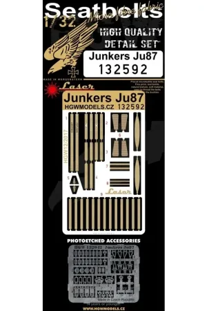 Junkers Ju-87 'Stuka' voorgesneden (laser) veiligheidsgordels (ontworpen voor gebruik met Hasegawa-, Revell- en Trumpeter-sets) Bestel Nu