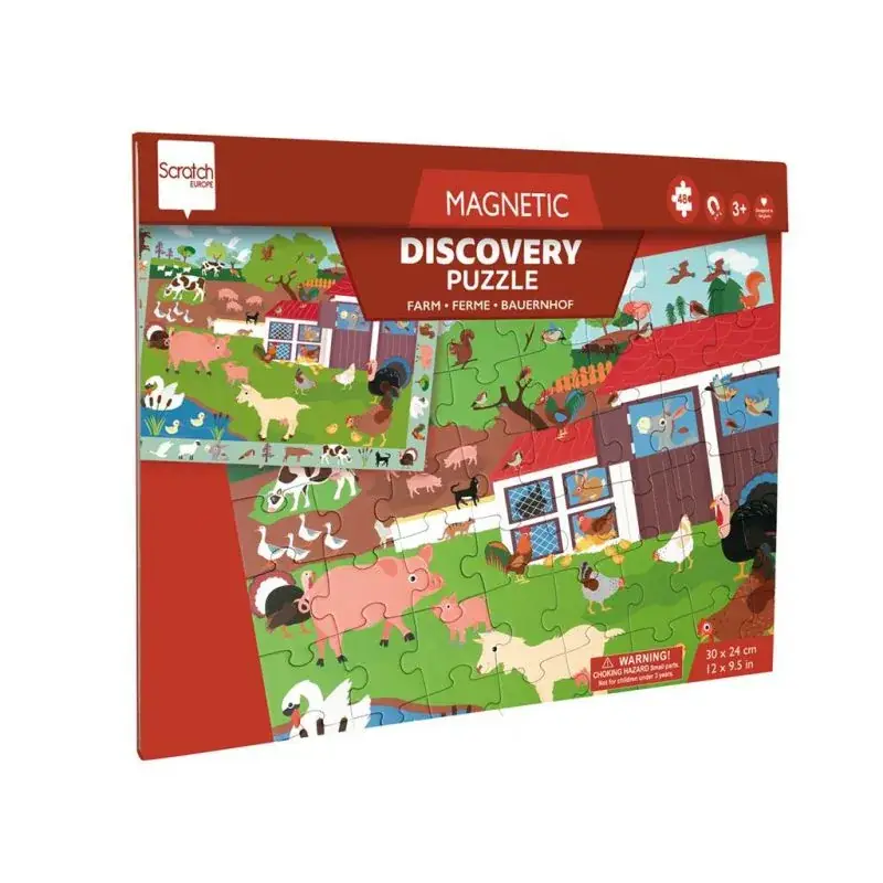 Hete Deal Magnetische kraspuzzel: ONTDEKKING - BOERDERIJ 48st Puzzle