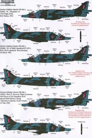 Sticker BAe Harrier GR311 Decal Rechtstreeks Van De Fabrikant