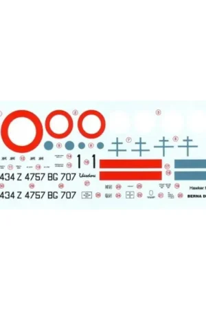 Uitverkoop Sticker Hawker Hurricane Mk.I GC1 Alsace 1942 (4) Z4757 Z4230 Z4434 BG707. Free French roundels