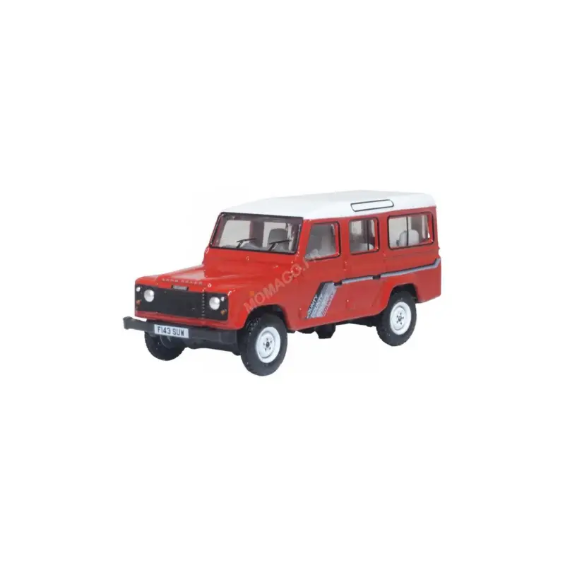 Land rover defender lwb station wagon red masai Miniatuur Exclusieve Aanbieding