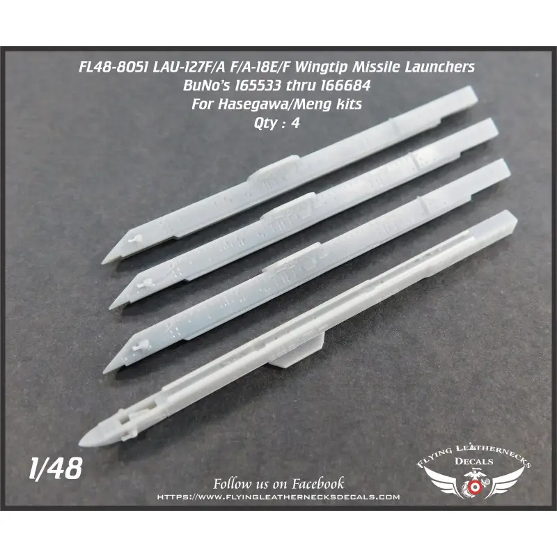 LAU-127F/A voor de Boeing F/E-18E/F vleugeltip launchers buno 165533 t/m 166684 (ontworpen voor gebruik met Hasegawa kits) Superprijs