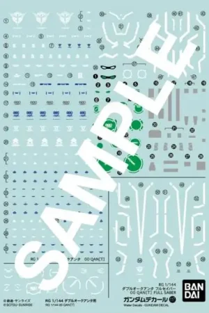 Gecertificeerd PAKKETTEN 3ex DECAL # 117 RG 1/144 OO QAN T