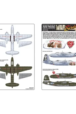 Korting Sticker Douglas A-20 Havocs A-20G, Havoc Little Chief 321st BS - A-20G-DL-40, Havoc Miss Possum My Texas Gal, 388BS, 312th Bomb