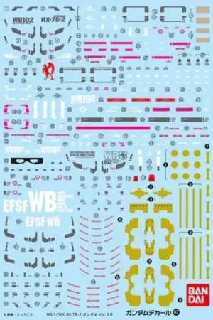 Flitsaanbieding GUNDAM - Gundam Decal 97 MG 1/100 Gundam Ver. 3.0 - Model Kit
