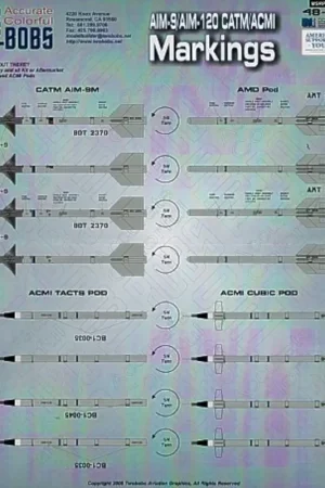 Sticker Markings for AIM-9/AIM-120 CATM/ACMI Missiles Seizoensaanbieding