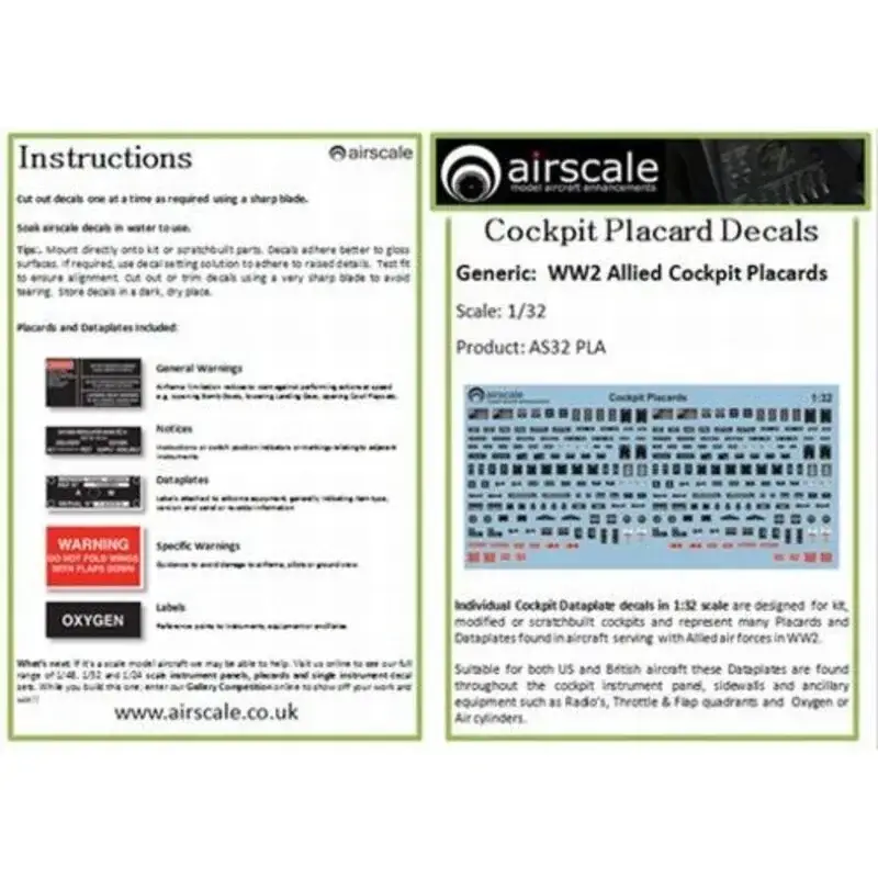 Sticker Cockpit Placards & Dataplates (x 260) Decal Speciale Aanbieding