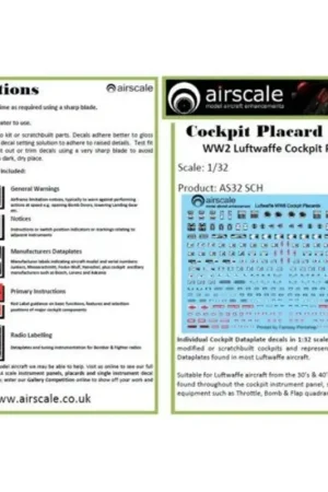 Veilige Betaling Sticker WWII Luftwaffe Cockpit Placards Decal