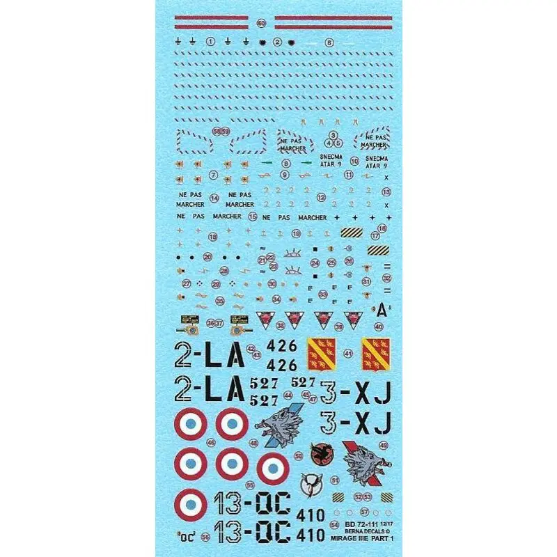 Sticker Dassault Mirage IIIE Armee de l'Air Decal Gecertificeerd