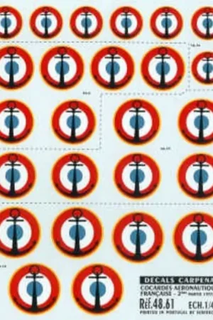 Sticker French Navy National Insignia/Roundels with Anchor 1977-1987 4 larger sizes Beste Prijs