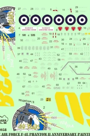 Favoriet Sticker Hellenic Air Force F-4E Phantom II Anniversary paintings Decal