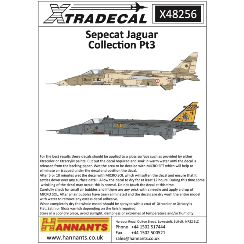 Beperkte Voorraad Decal BAC/SEPECAT Jaguar GR.1/GR.1A Part 3