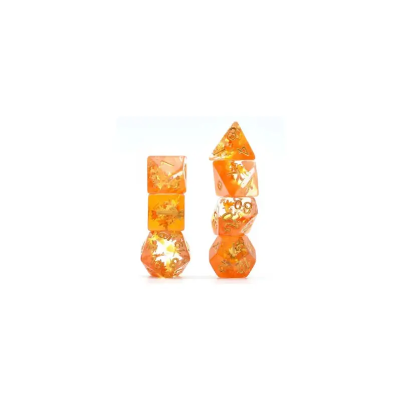 Set of 7 Resin Dice Insert Range - in box - Autumn Laatste Versie