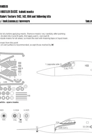 Lage Prijs Convair B-58 Hustler BASIC kabuki maskers luifel vliegtuigen, wielen, ontspiegeld schild en andere zwarte gebieden (ontworpen om