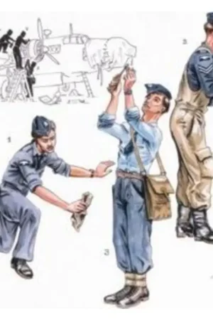 RAF Mechanics for Vickers Wellington x 3 Figuren Uitverkoop