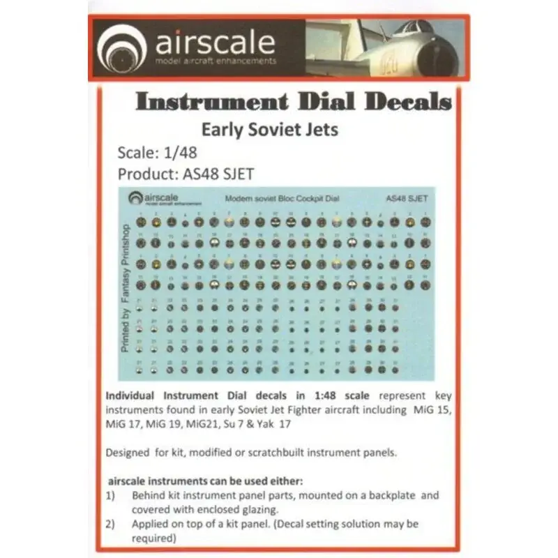 Laatste Versie Sticker Soviet Jet Instruments Decal