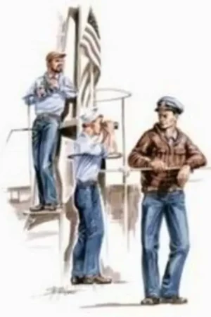 USS Gato class Officer figures x 3 (toebehoren voor modelbouwsets van Revell) WWII US Submarine crew figures Weekendaanbieding