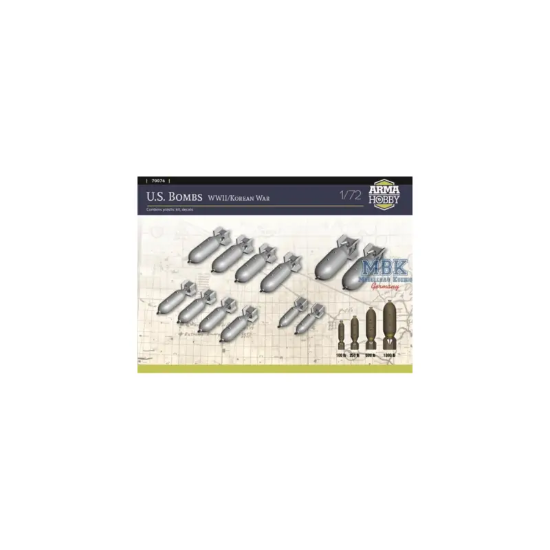 Bestseller U.S. Bombs WWII / Korean War 1/72 Schaalmodel