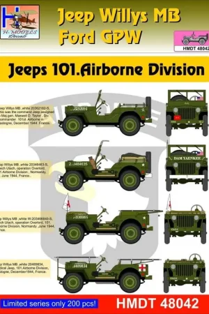 Betaalbaar Willys Jeep MB / Ford GPW: 101st Airborne Div. Decal