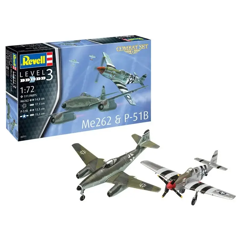 Seizoensaanbieding Gevechtsset me262 & p-51b Schaalmodel