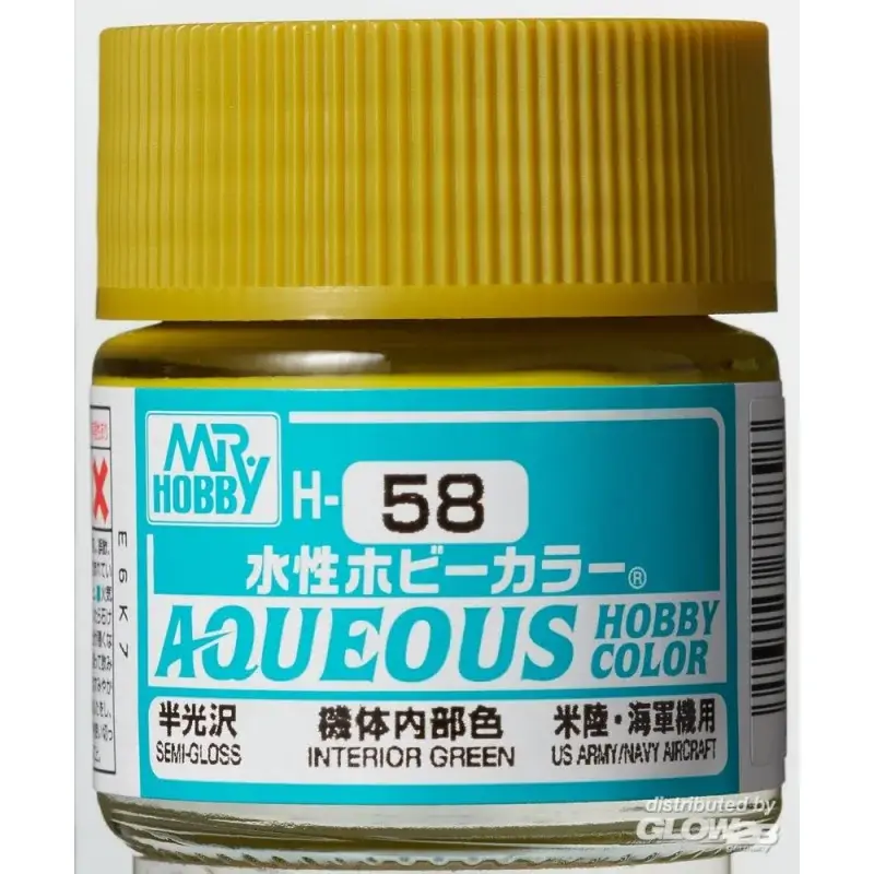Mr Hobby -Gunze Aqueous Hobby Colors (10 ml) Interior Green Acrylverf Shop Nu