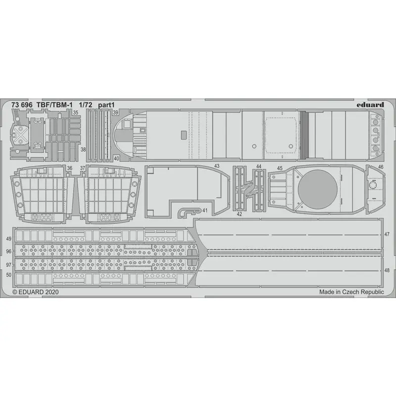 Grumman TBF / TBM-1 Avenger (ontworpen voor gebruik met Hasegawa en Hobby 2000-kits) [TBM-1 TBM-3 TBM-3E TBM-3C TBM-1C / 3 TBF-1 Gecertificeerd