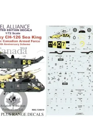 Laatste Kans Sticker CH-124 Sea King (1) 12407 443 Squadron RCAF 60th Anniversary scheme Decal