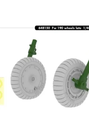 Focke-Wulf Fw 190 late wheels (designed to Be Farming with Eduard kits) Wiel Hoge Kwaliteit