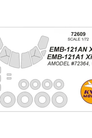 Embraer EMB-121 Xingu + wielen maskers (ontworpen voor gebruik met A-Model kits) AMU72364, AMU72371) Laatste Versie
