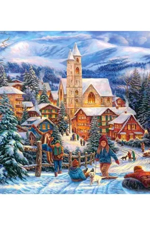 Sledding in Town, puzzel 300 stuks Bestel Nu