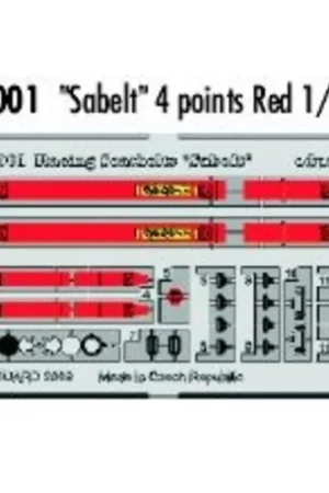 Meest Verkocht Red Sabelt 4 point race car seatbelts PRE-PAINTED IN COLOUR! Detail kit