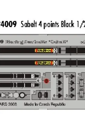 Koopje Sabelt 4 points Black Detail kit