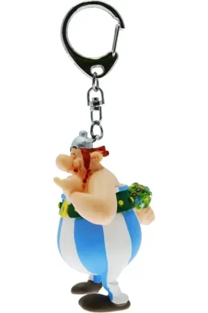 Asterix Keychain Obelix with Flowers 13 cm Sleutelhanger Gratis Retour