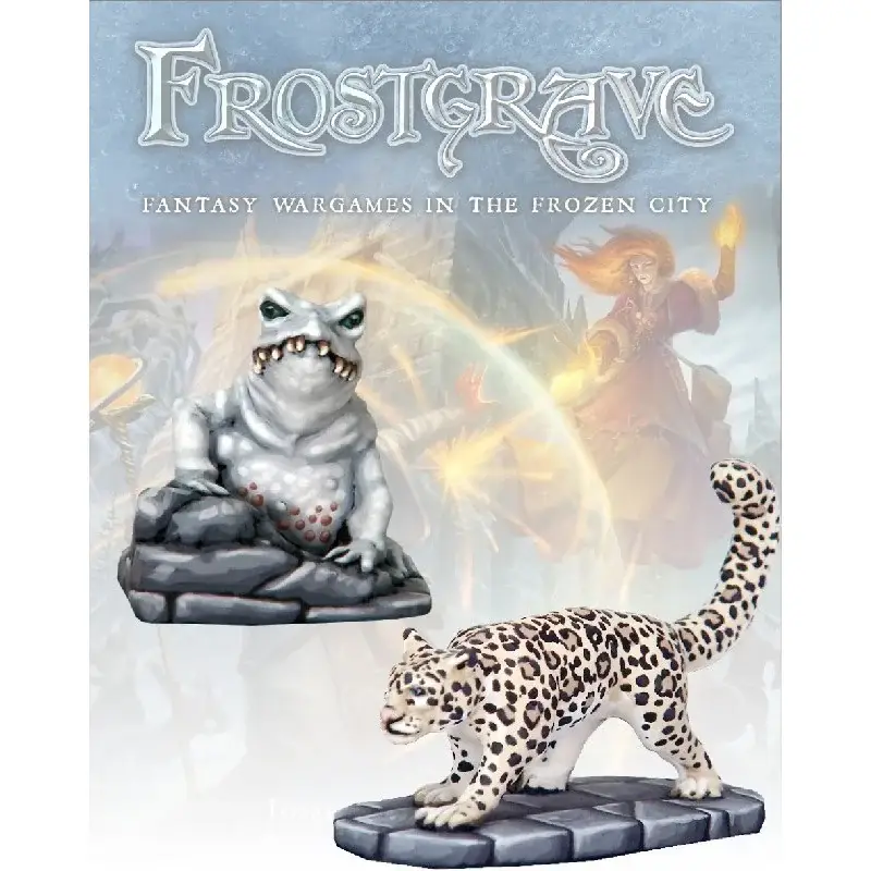 Finale Uitverkoop Frostgrave - Toad & Ice Leopard Figuur spellet