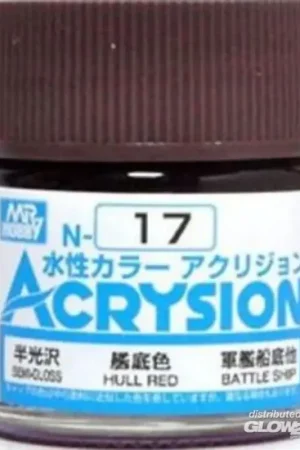 Mr Hobby -Gunze Acrysion (10 ml) Hull Red Acrylverf Exclusieve Aanbieding