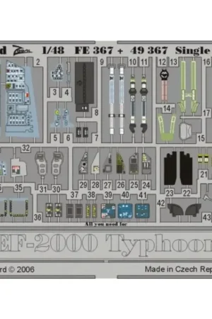 Eurofighter EF-2000 Typhoon single seat PRE-PAINTED IN COLOUR! (designed to be used with model kits from Revell) This Zoom set i Betaalbaar