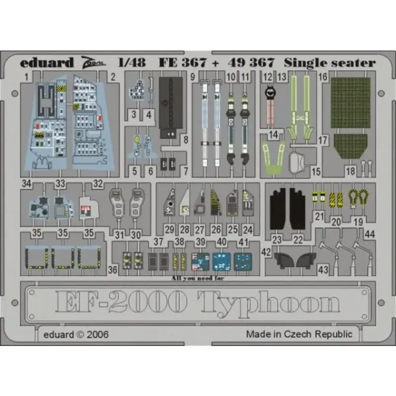 Eurofighter EF-2000 Typhoon single seat PRE-PAINTED IN COLOUR! (designed to be used with model kits from Revell) This Zoom set i Betaalbaar
