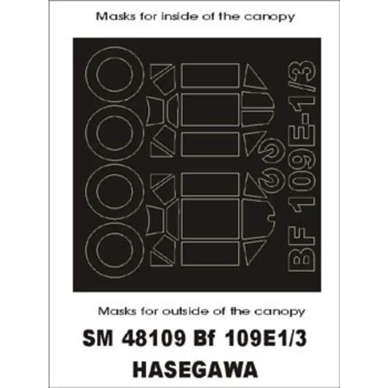Messerschmitt Bf 109E-3 (exterior and interior) (designed To Be Farming with Hasegawa kits) Shop Nu