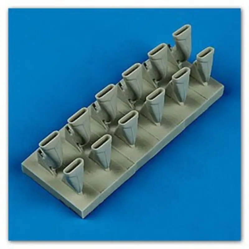 Betrouwbaar Supermarine Spitfire Mk.VIII exhaust - fishtail (designed to be used with Tamiya kits)