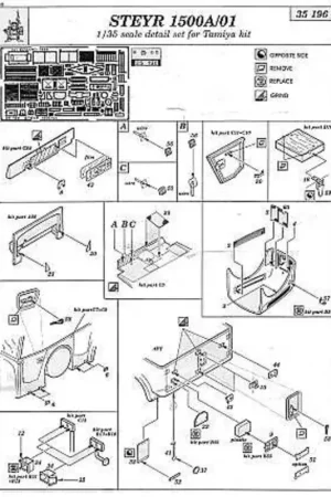 Goedkoop Steyr 1500A/01 (toebehoren voor modelbouwsets van Tamiya) Accessoire