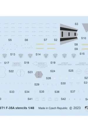 F-35A stencils 1/48 Decal Populair