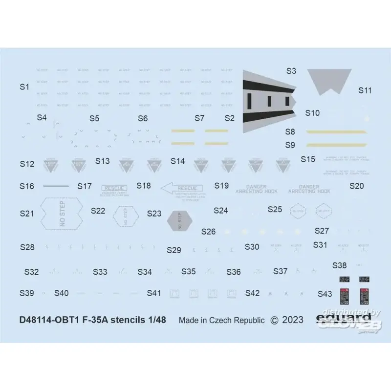 F-35A stencils 1/48 Decal Populair